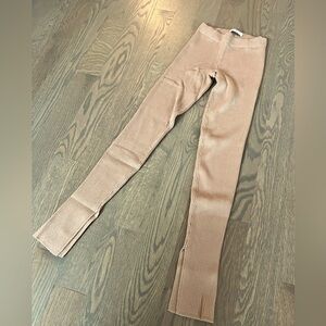 Aritzia Ribbed Knit Pants with Split Hem